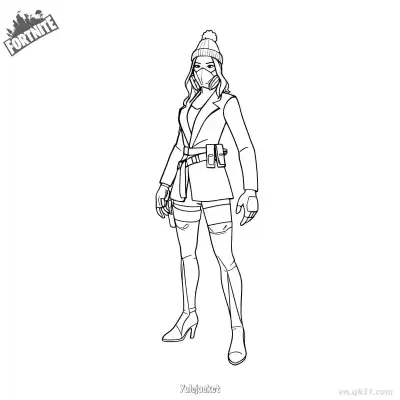 Free printable Yulejacket 02 Coloring Page - Free PDF Printable Fortnite Coloring Sheets coloring page